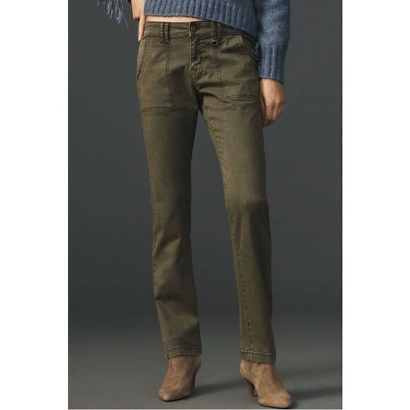 NEW Anthropologie Pilcro Jefferson Pocket Zip Front Cargo Utility Pants Size 34 - Picture 3 of 8